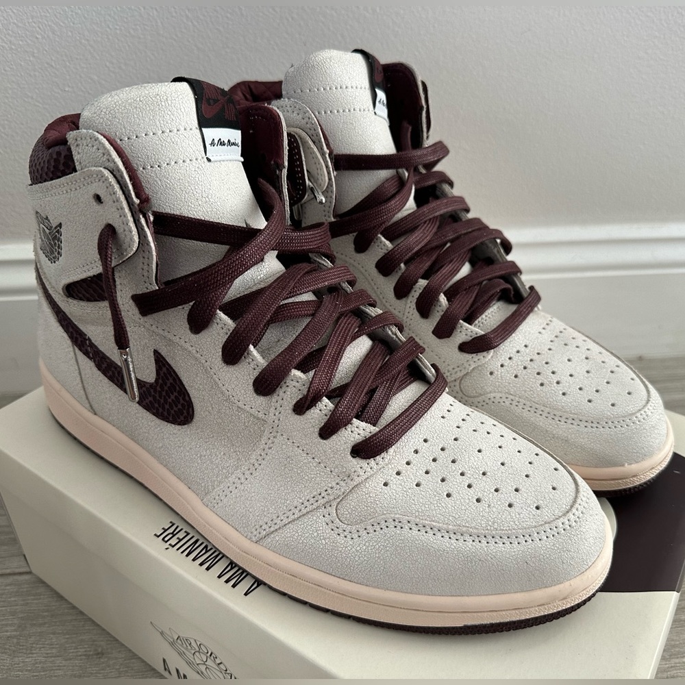 A Ma Maniere Air Jordan 1 Retro High OG SP DO7097-100 Sail Burgundy Crush 12